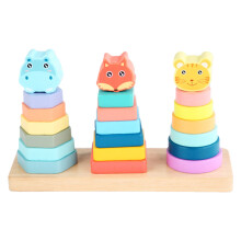 2 Sets Baby Stacking Tower Toddler Sorting Ring Shape Sorter