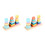 2 Sets Baby Stacking Tower Toddler Sorting Ring Shape Sorter 5