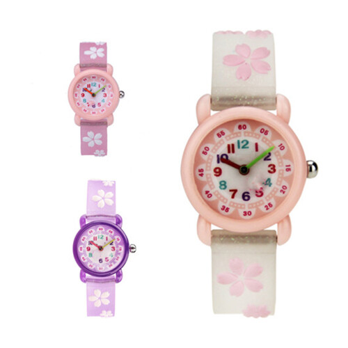Pretty Kids Quartz Watch For Time Learning Purple 2