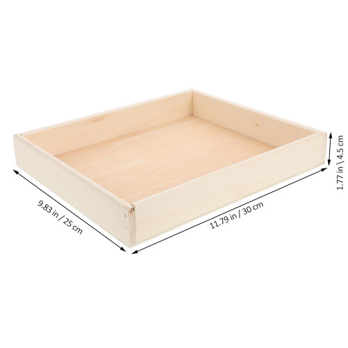 Rectangle Wooden Tray Nested Serving And Puzzle Piece Sorting 1