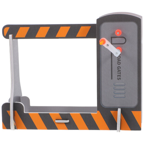 2Pcs Train Railway Crossing Signal Gate Toy Track Accessory