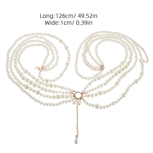Verstellbare Mehrlagen Perlen Taille Kette Für 1
