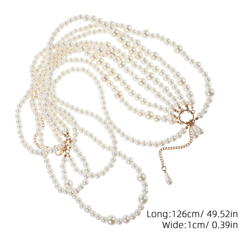 Verstellbare Mehrlagen Perlen Taille Kette Für 2