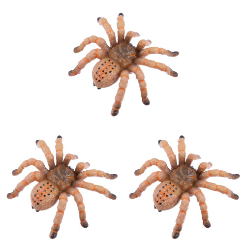3Pcs Plastic Spider Toy Model For Halloween Decor And Fun 2