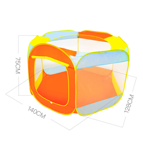Ball Pool Activities Foldable Tent Orange 1pack 1