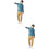 2 Pezzi Statuina Uomo Sabbia Decorazione Maschile Mini 9