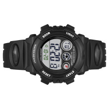 1Pc Luminous Waterproof Electronic Watch For Children Black
