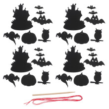 8 Sets Rainbow Scratch Paper For Halloween Graffiti Crafts