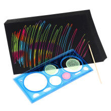 1 Set Scratching Painting Paper Cards Scraping Art