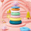 1 Set Rainbow Ring Stacking Toys For Toddlers Educational Game 6