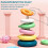 1 Set Rainbow Ring Stacking Toys For Toddlers Educational Game 11