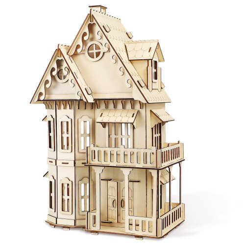 2 3D Puzzle Casa In Legno Regalo Per Compleanno E Halloween