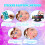 12 Kit Trucco Facciale Bambini Con Glitter Stencil Spugne 11