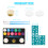 12 Kit Trucco Facciale Bambini Con Glitter Stencil Spugne 5