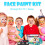 12 Kit Trucco Facciale Bambini Con Glitter Stencil Spugne 8