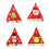 5Pcs Diy Christmas Hat Making Kit With Cartoon Design 1