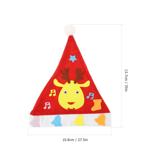 5Pcs Diy Christmas Hat Making Kit With Cartoon Design 1