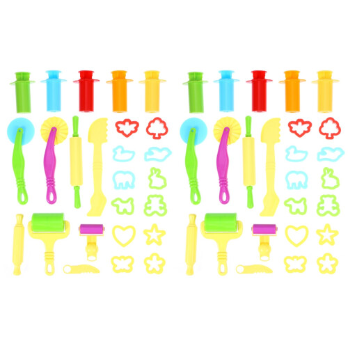 40 Pcs  Smart Dough Tools Kit With 5pcs Extruder Tools (Random Color) 1