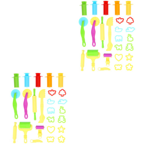 40 Pcs  Smart Dough Tools Kit With 5pcs Extruder Tools (Random Color) 2