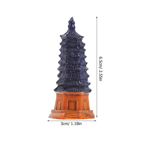 Statua Mini Torre In Resina Decorazione Da 1