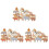 3 Set Animali In Legno Impilabili 9