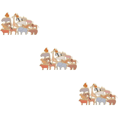 3 Set Animali In Legno Impilabili 1