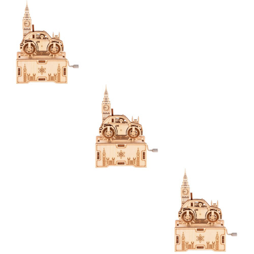 3 Set Scatola Musicale In Legno Con Puzzle 2