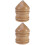 2Pz Top in Legno Per Bambini Sicuro Marrone 5