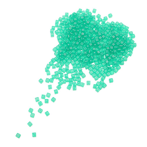 1000Pz Mini Trasparenti Verdi Per Giochi Tavolo E Feste 2