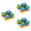 3 Set Geometrici In Legno Educativo Per Bambini 7