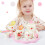 Set Giocattoli Bambini Servizio Da Tè In Legno Rosa Con 9