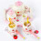 Set Giocattoli Bambini Servizio Da Tè In Legno Rosa Con 8