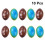 10 Palloni Rugby 9 Cm In PU Elastici 9