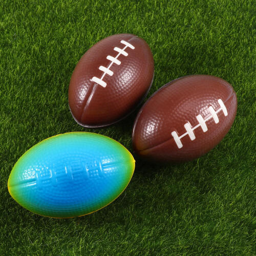 10 Palloni Rugby 9 Cm In PU Elastici 2