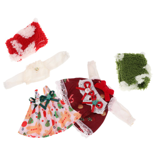 6 Set Vestiti Natalizi Per Bjd 1/12 Con A