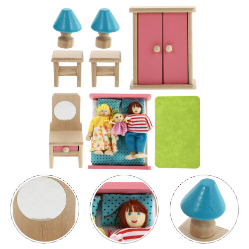 Set Ruolo Bambini Mini Camera Da Letto Arredamento Simulato 2