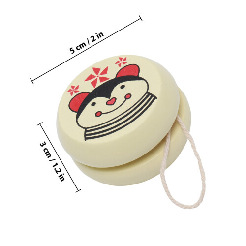 3 Yoyo In Legno Per Bambini Con 2