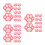 36 Pezzi Cancellini A Artigli In Silicone Con 4