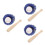 3Set Set Miniature Baseball in Legno E PU Pelle Per Scenari E Giochi 6