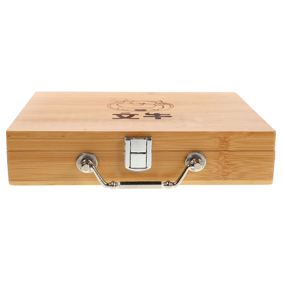 Wood Mahjong PrzenośNe PudełKo Na Kafelki, Drewniana Walizka-image