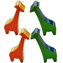 4Pcs Kids Shakers Giraffe Shaped Maracas Percussion Instruments