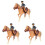 3 Conjuntos De Decoração Cowboy Com Imitação Para Escritório 3
