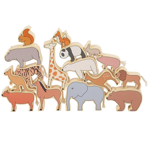 Conjunto De Blocos Animais Portáteis Para Empilhar 2