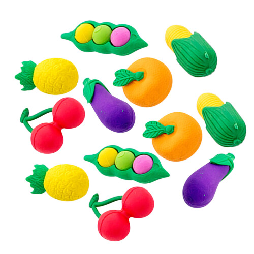 4 Conjuntos De Borrachas Forma E Legumes Para Crianças