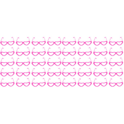 40 Peças Óculos Decorativos De Para Rosa 1