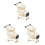 3Pz Bambini Mini Trolley Ruote Lisce 2