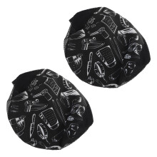 2Pcs Chef Beret Hats Durable Black Cotton Cook and Catering Caps