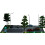 LED Lighting Car Parking Lot Model Miniature Tree,1:87 Scale 1