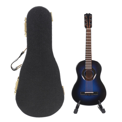 5 Conjuntos De Mini Guitarra Decoração Miniatura 1