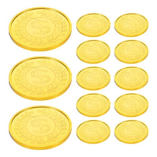 800 Moedas Douradas De Pirata Plástico Para Brincadeiras E